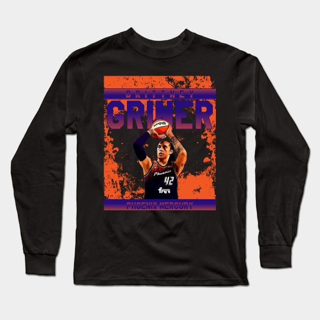 Brittney griner || phoenix mercury Long Sleeve T-Shirt by Aloenalone